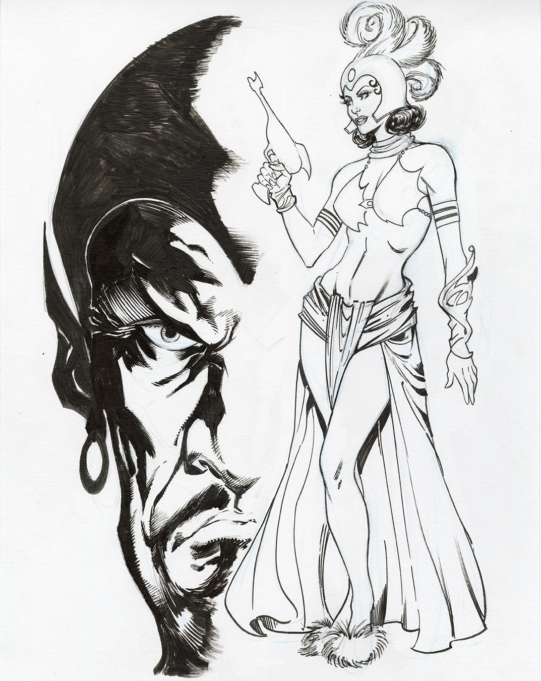 Dale and Ming the Merciless Original Sketch