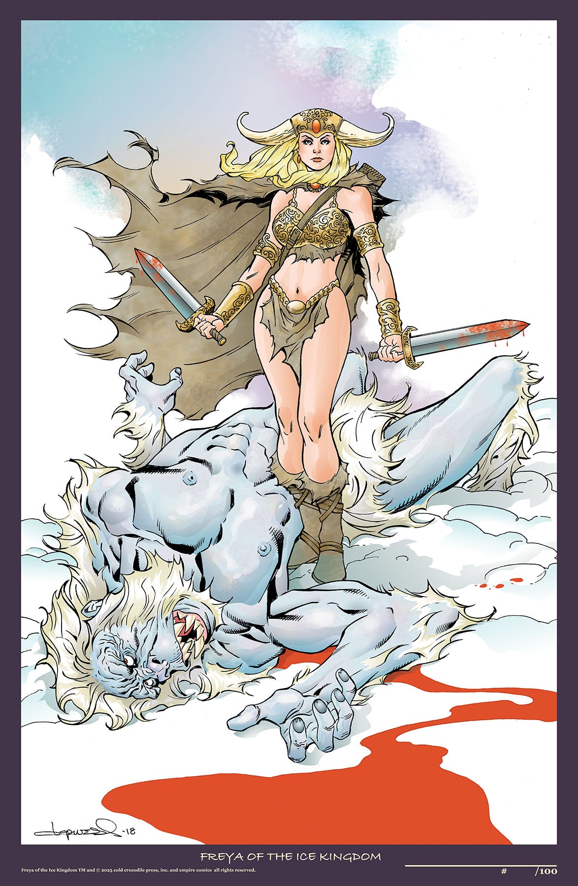 Freya of the Ice Kingdom signed and numbered limited edition print.