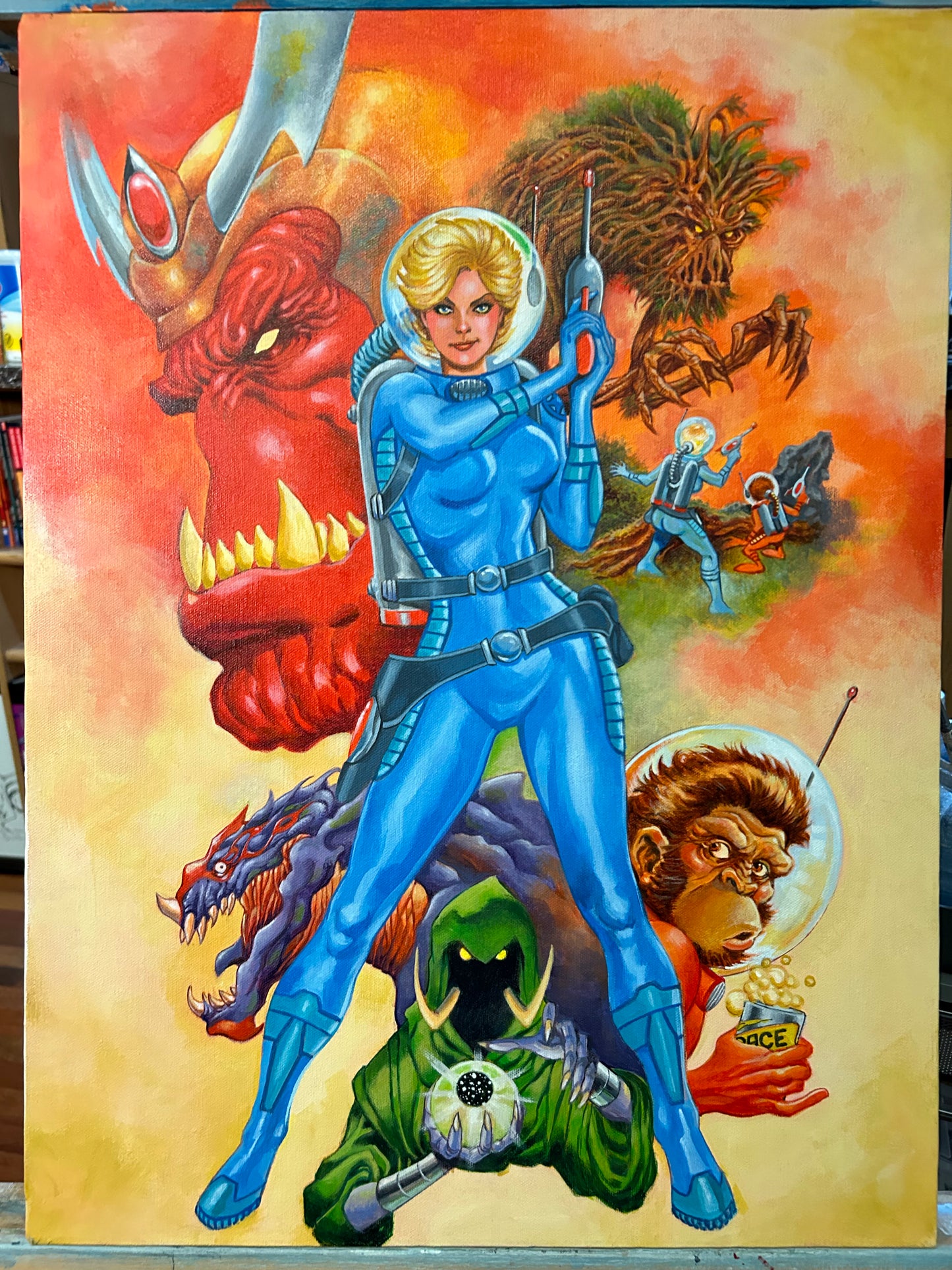 KIT CARTER: PLANET DOOM original movie poster painting