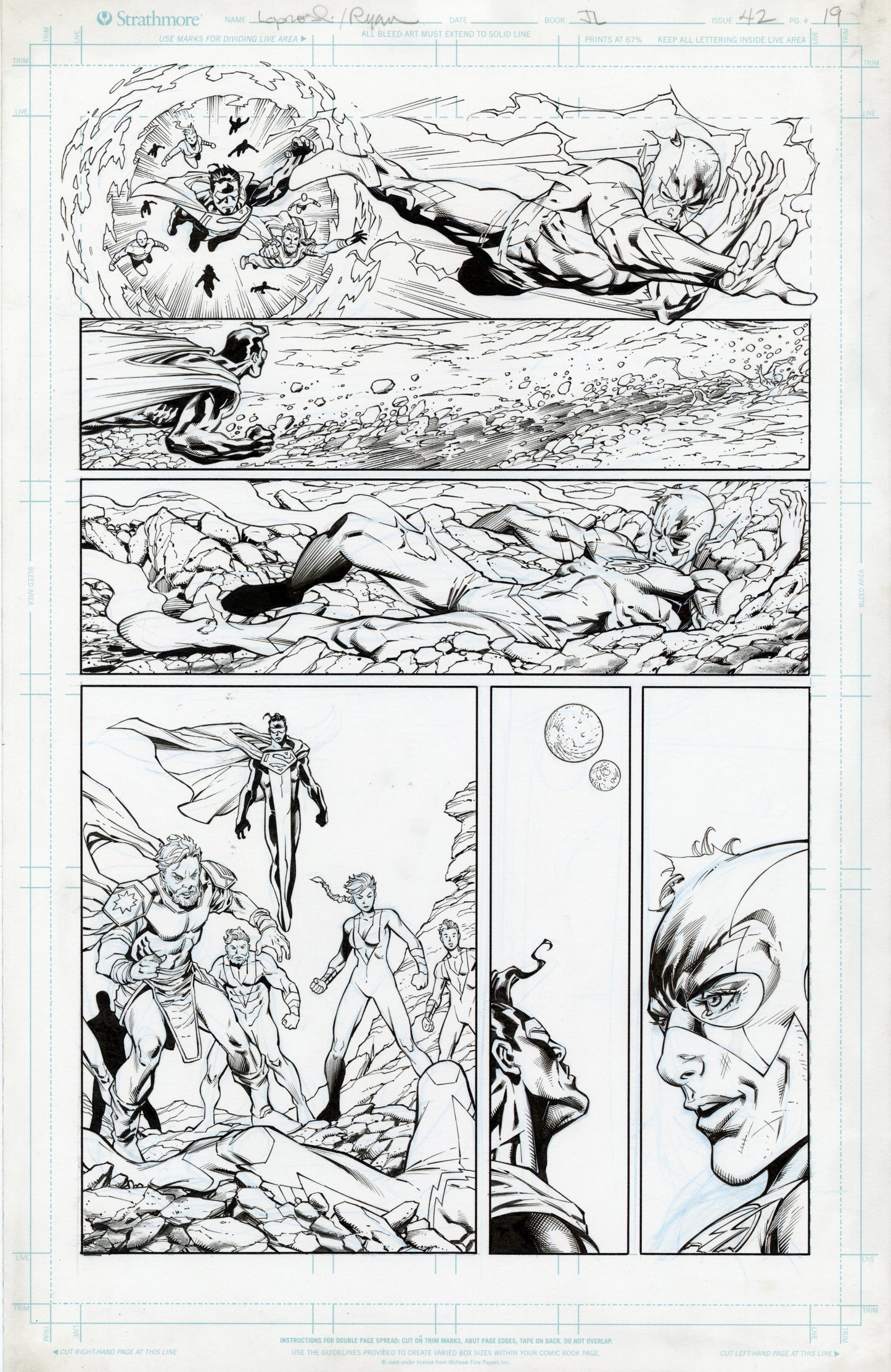 JUSTICE LEAGUE #42 pg.19 original art