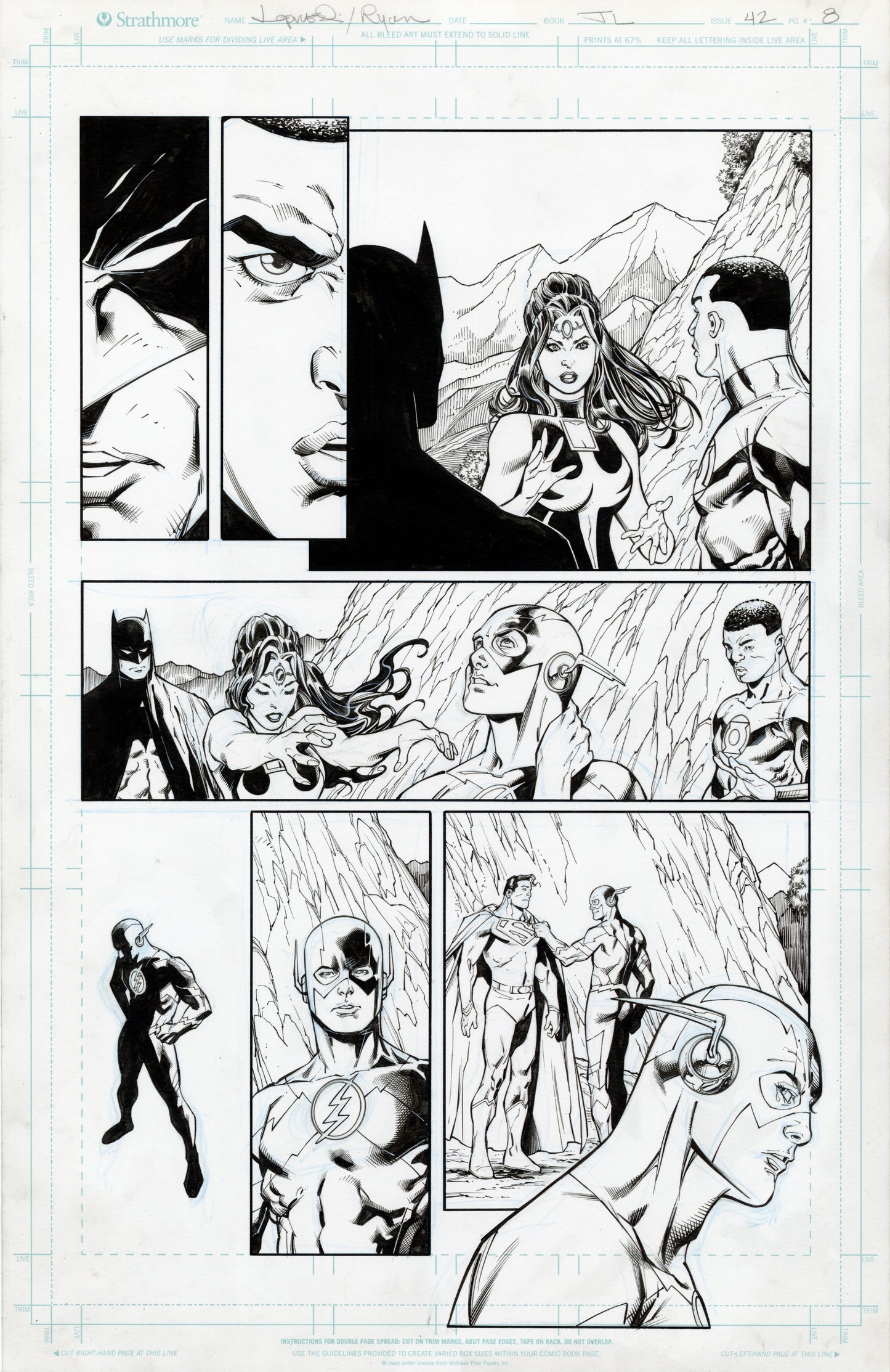 JUSTICE LEAGUE #42 pg.8 original art