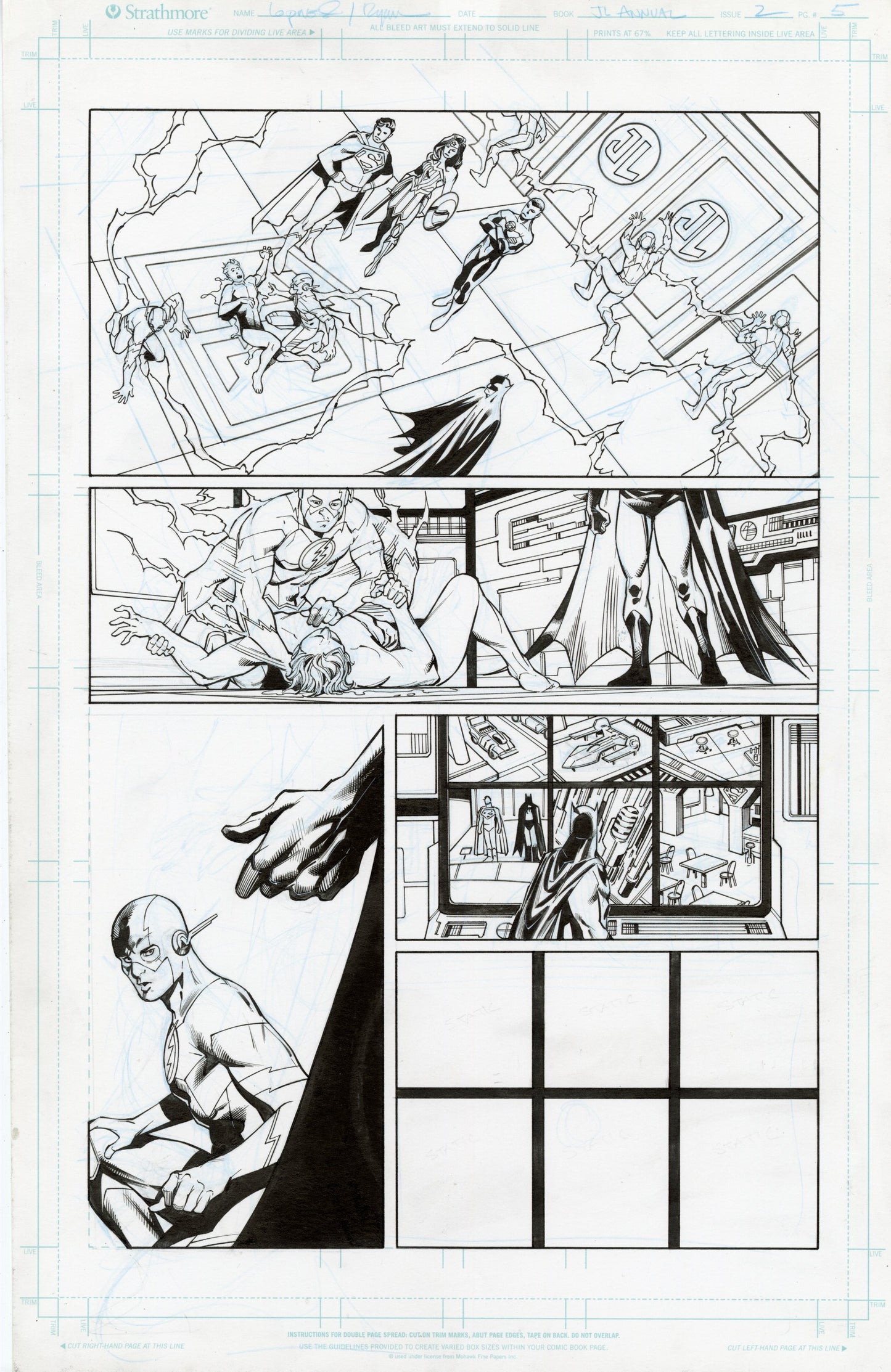 JUSTICE LEAGUE ANNUAL #2 pg.5 original art