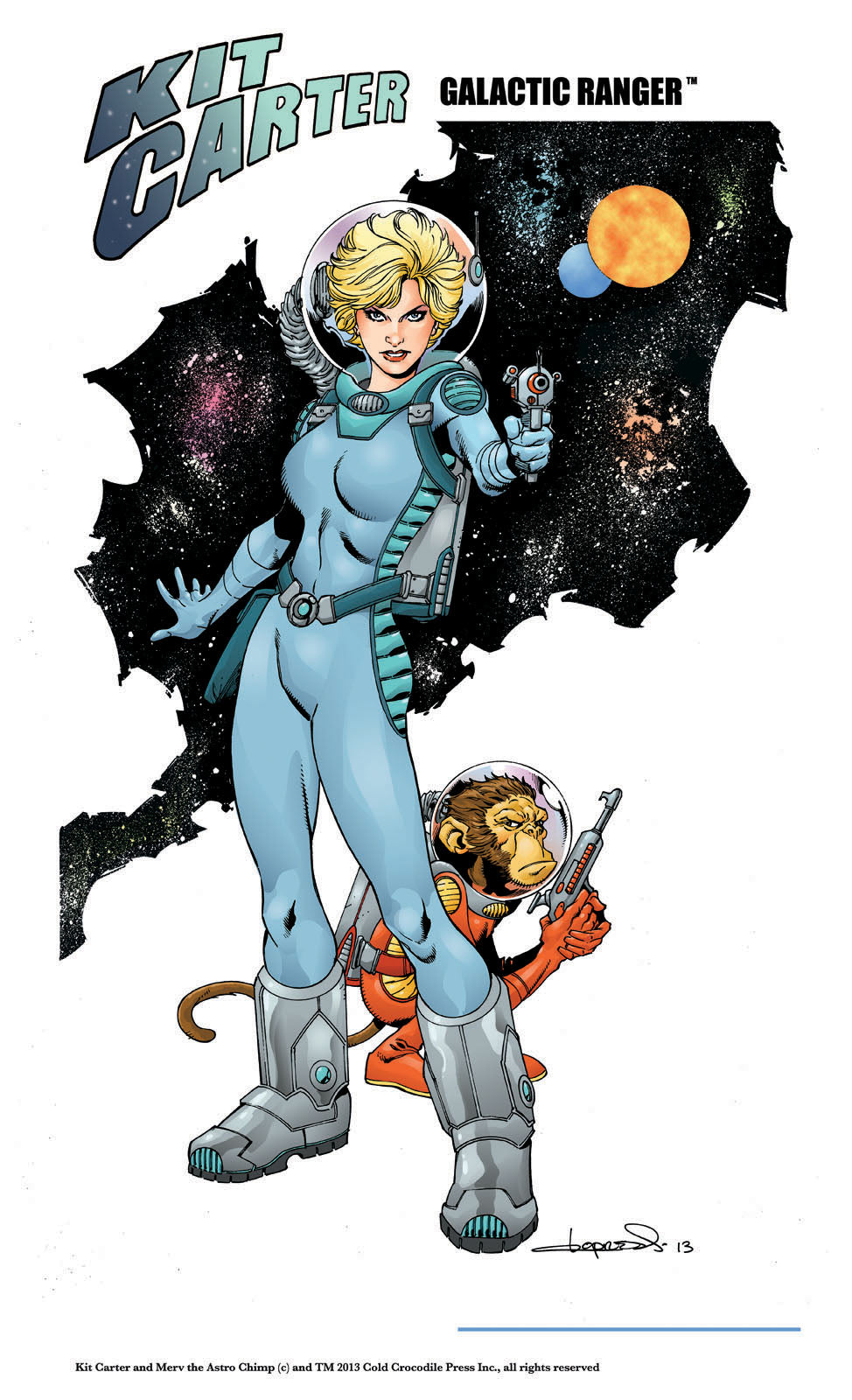 Kit Carter: Galactic Ranger signed print.