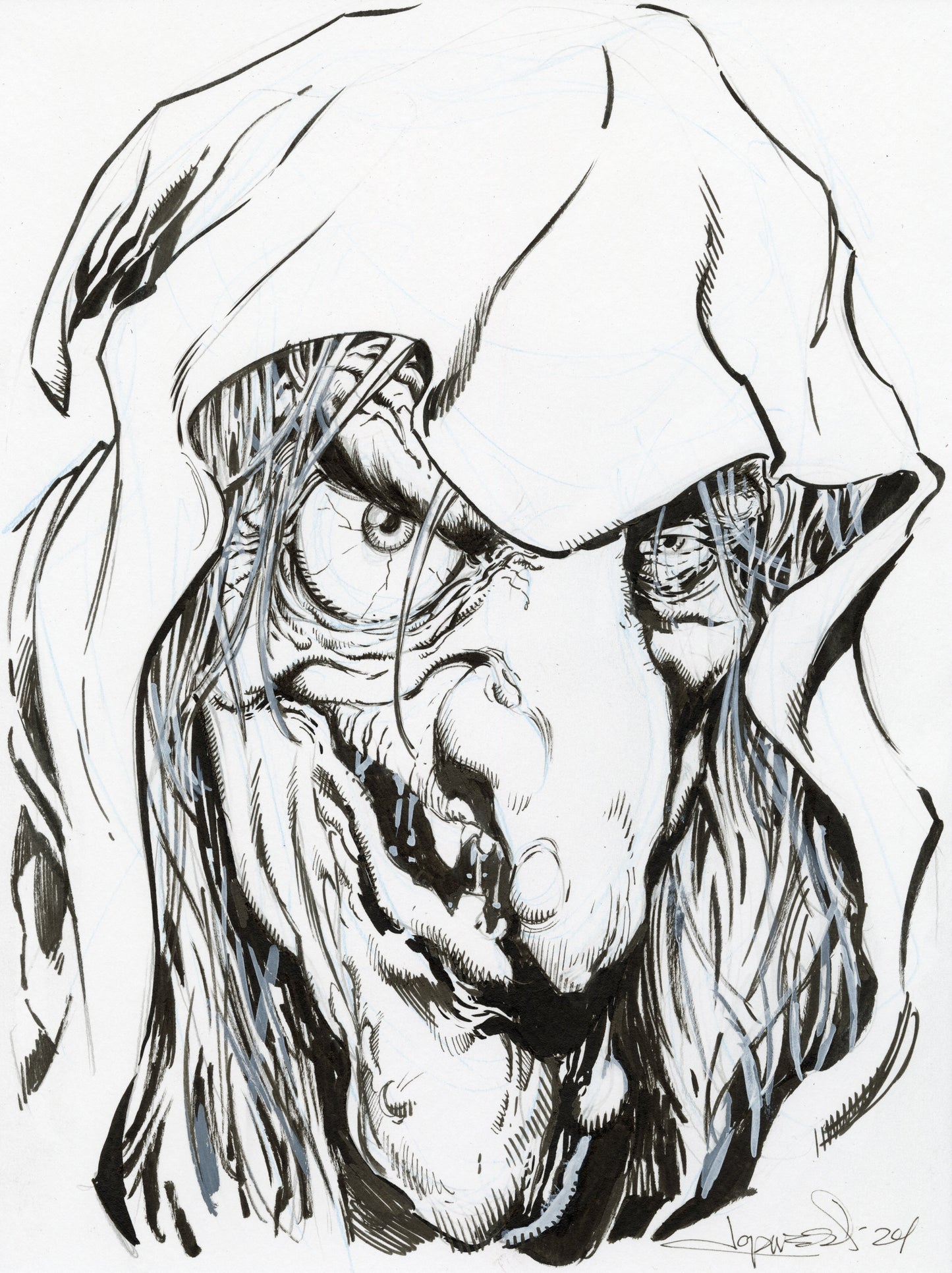EC COMICS OLD WITCH Haunt of Fear Host Portrait