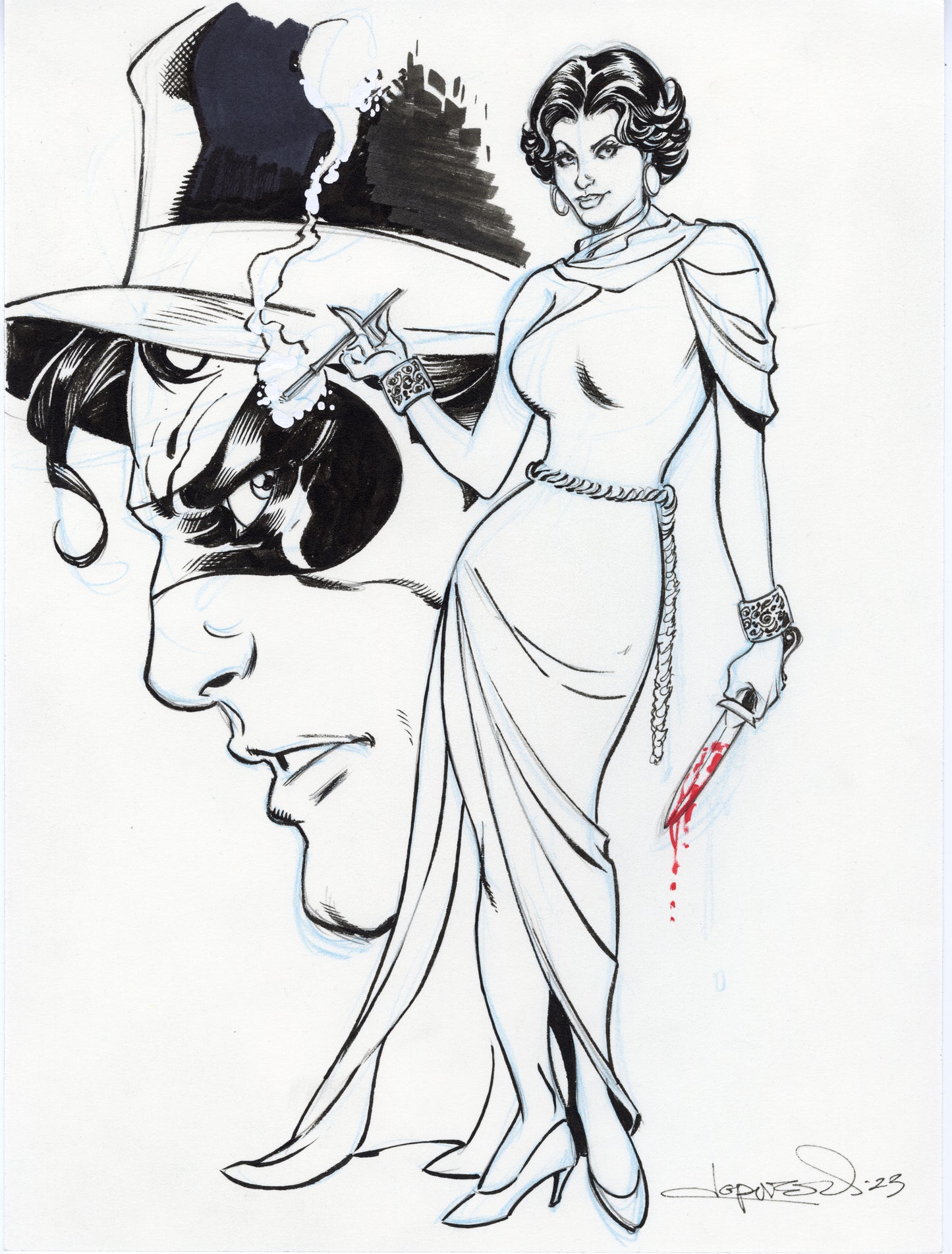 THE SPIRIT and P'GELL sketch