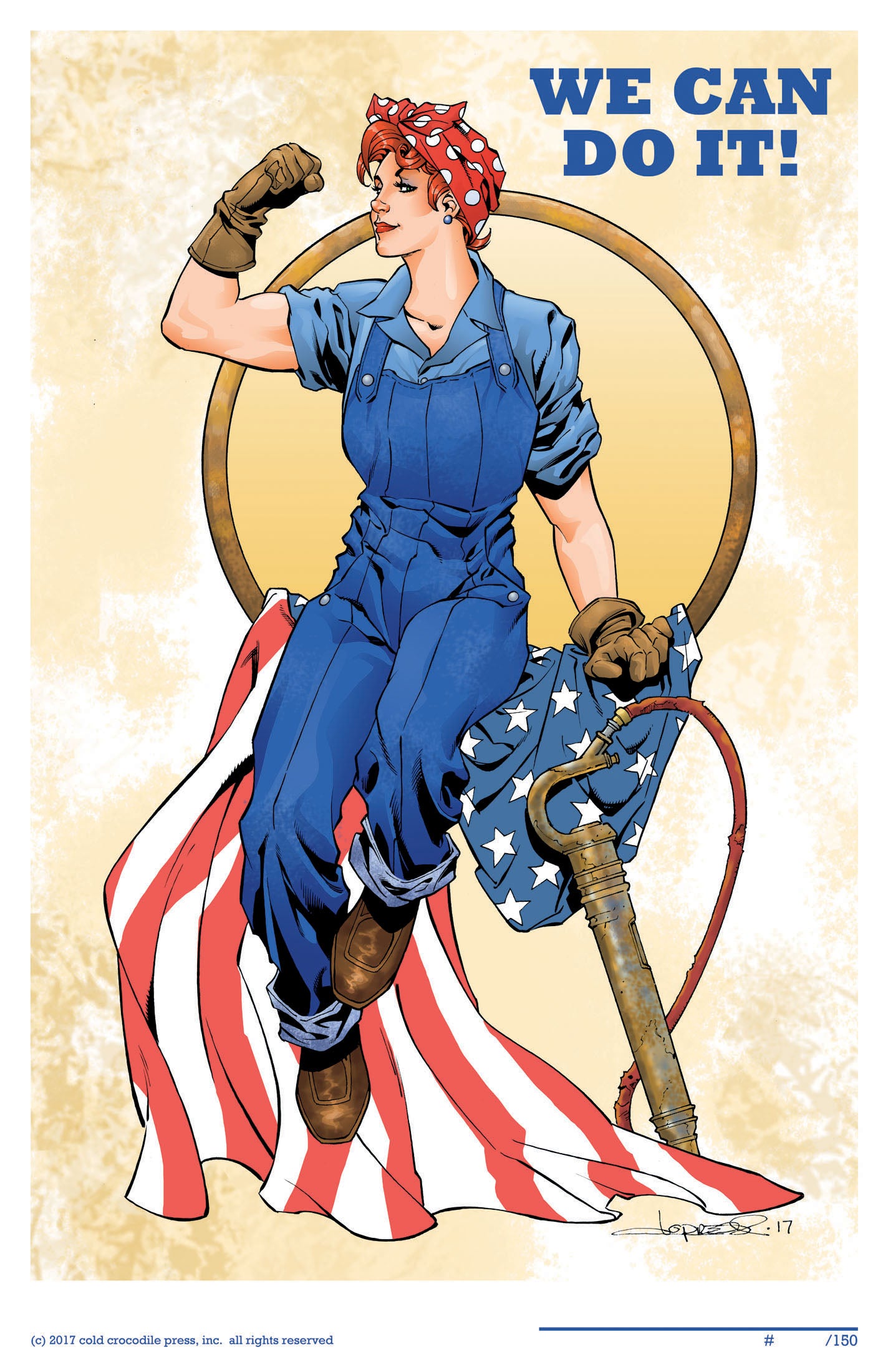 Rosie the Riveter signed print.