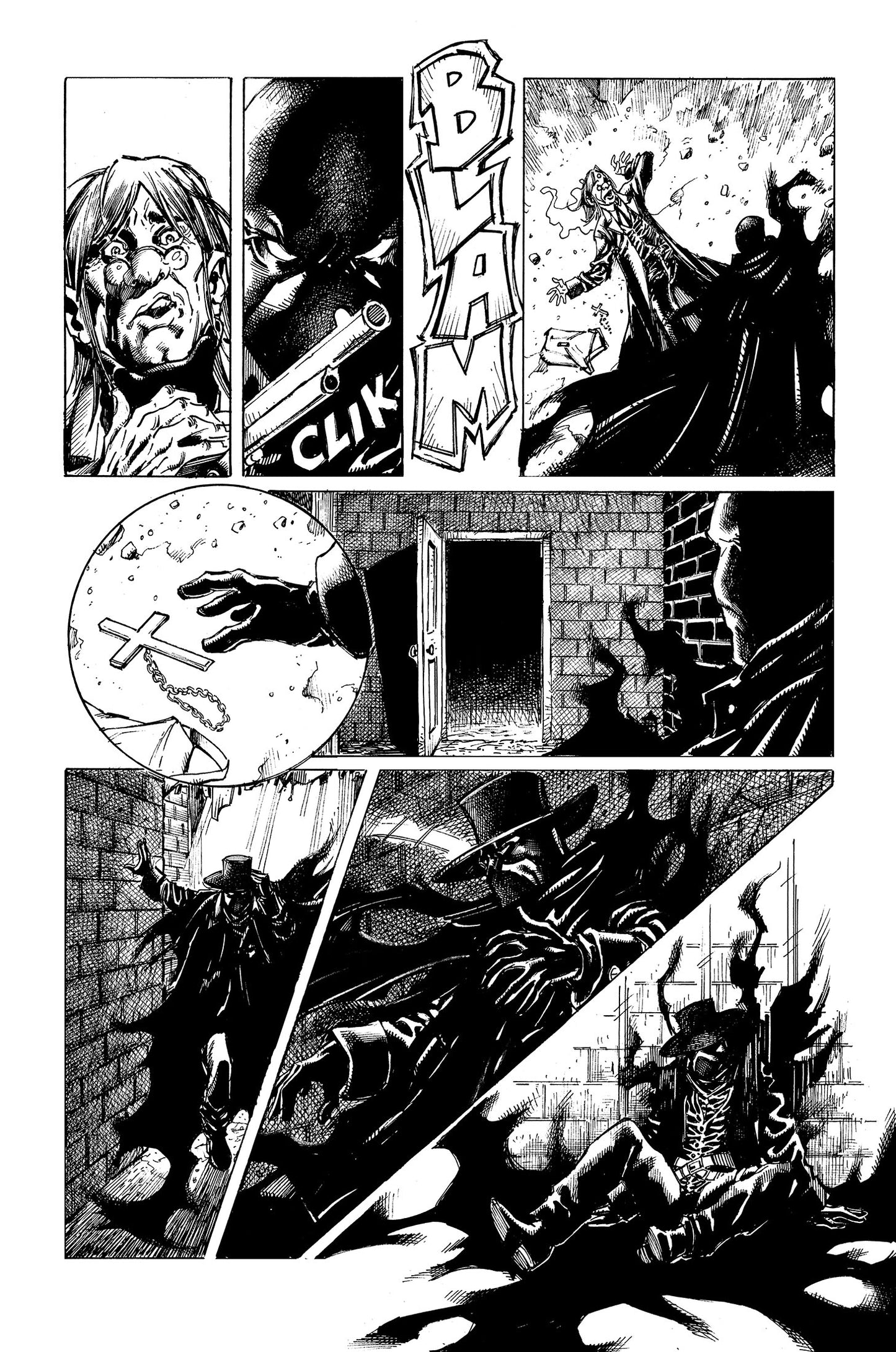 WRAITH OF GOD #2: BLOOD HUNTERS pg.33 original art