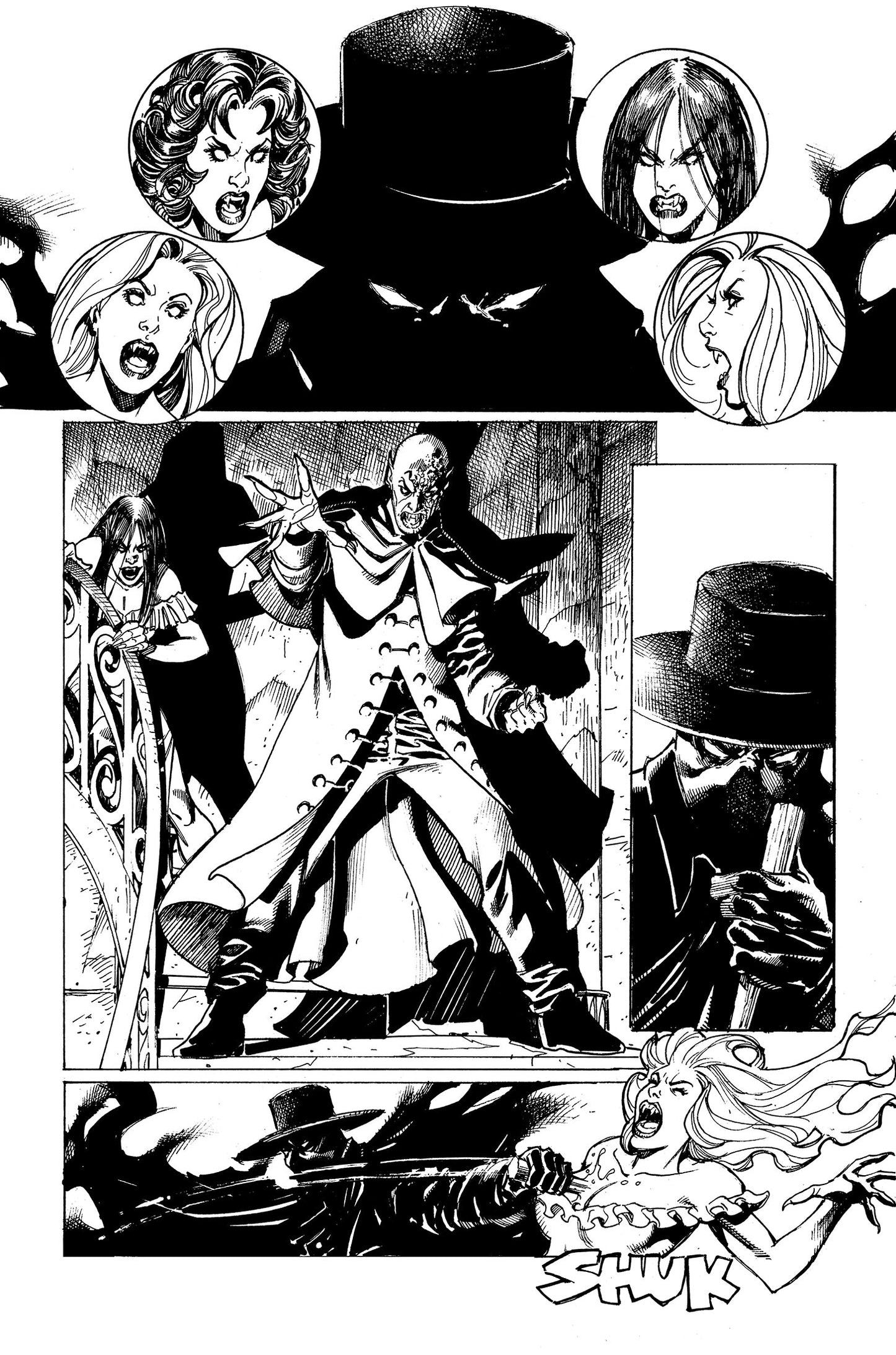 WRAITH OF GOD #2: BLOOD HUNTERS pg.42 original art