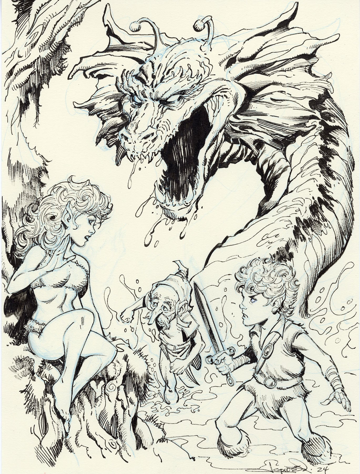 WEIRD WORLD (warriors of the shadow realm) sketch