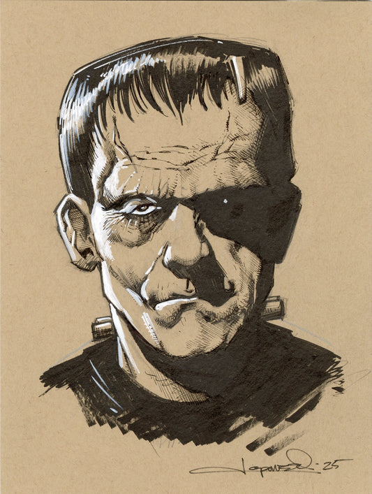 KARLOFF FRANKENSTEIN sketch Comic Art