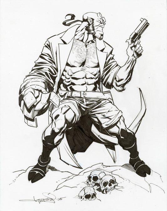 HELLBOY sketch Comic Art