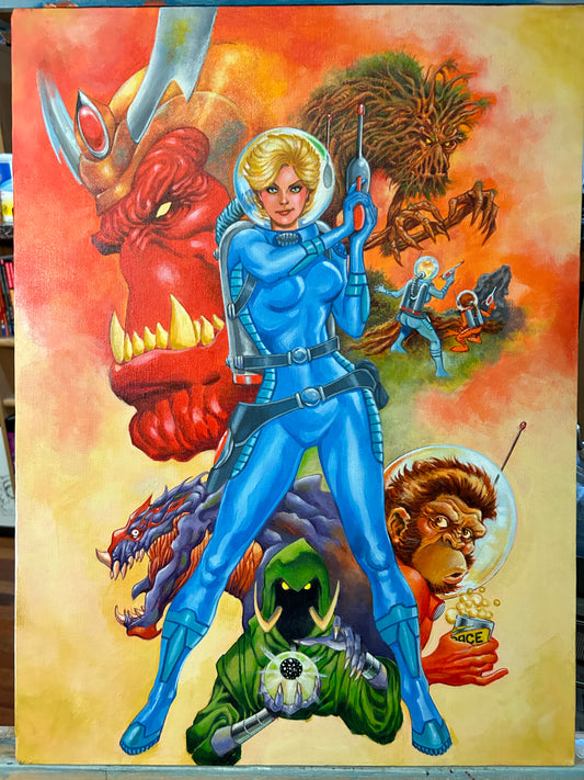 KIT CARTER: PLANET DOOM original movie poster painting