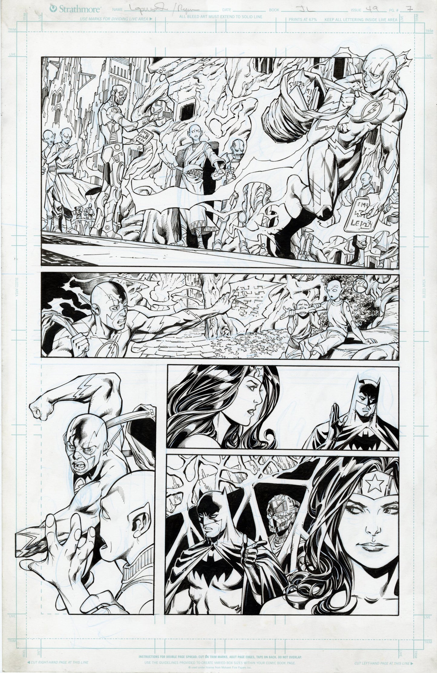 JUSTICE LEAGUE #49 pg.7 original art