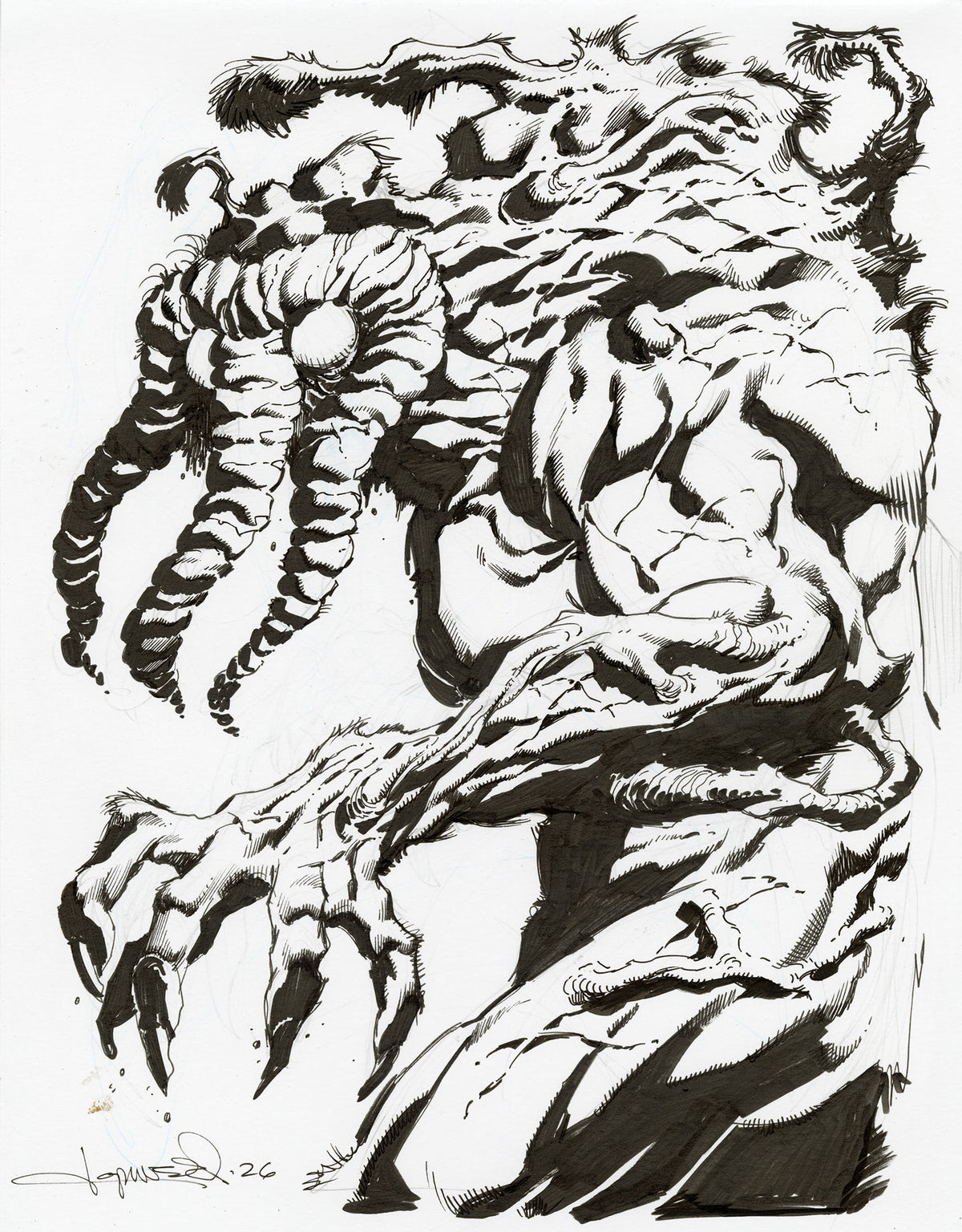 MAN-THING black and white