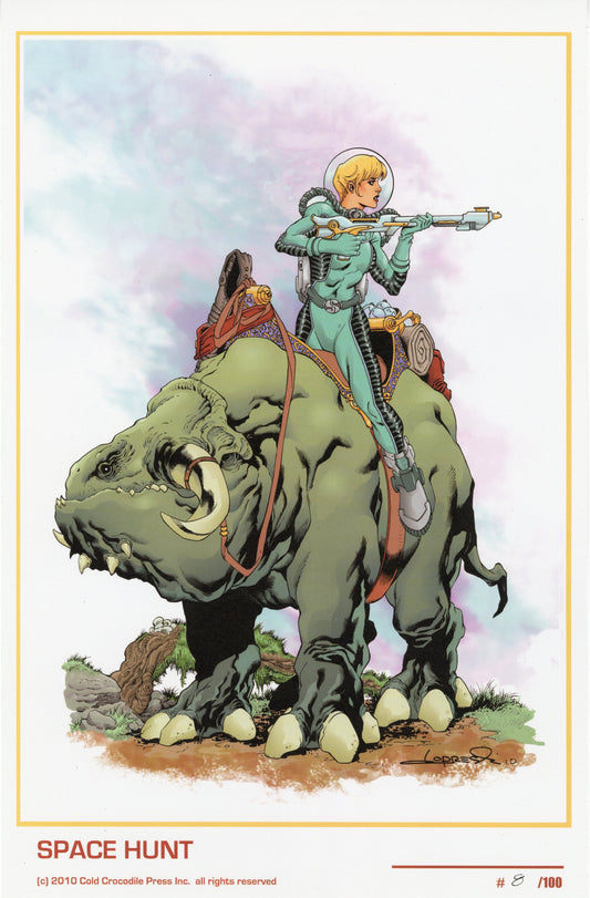 SPACE HUNT (early Kit Carter) signed and numbered limited edition print.