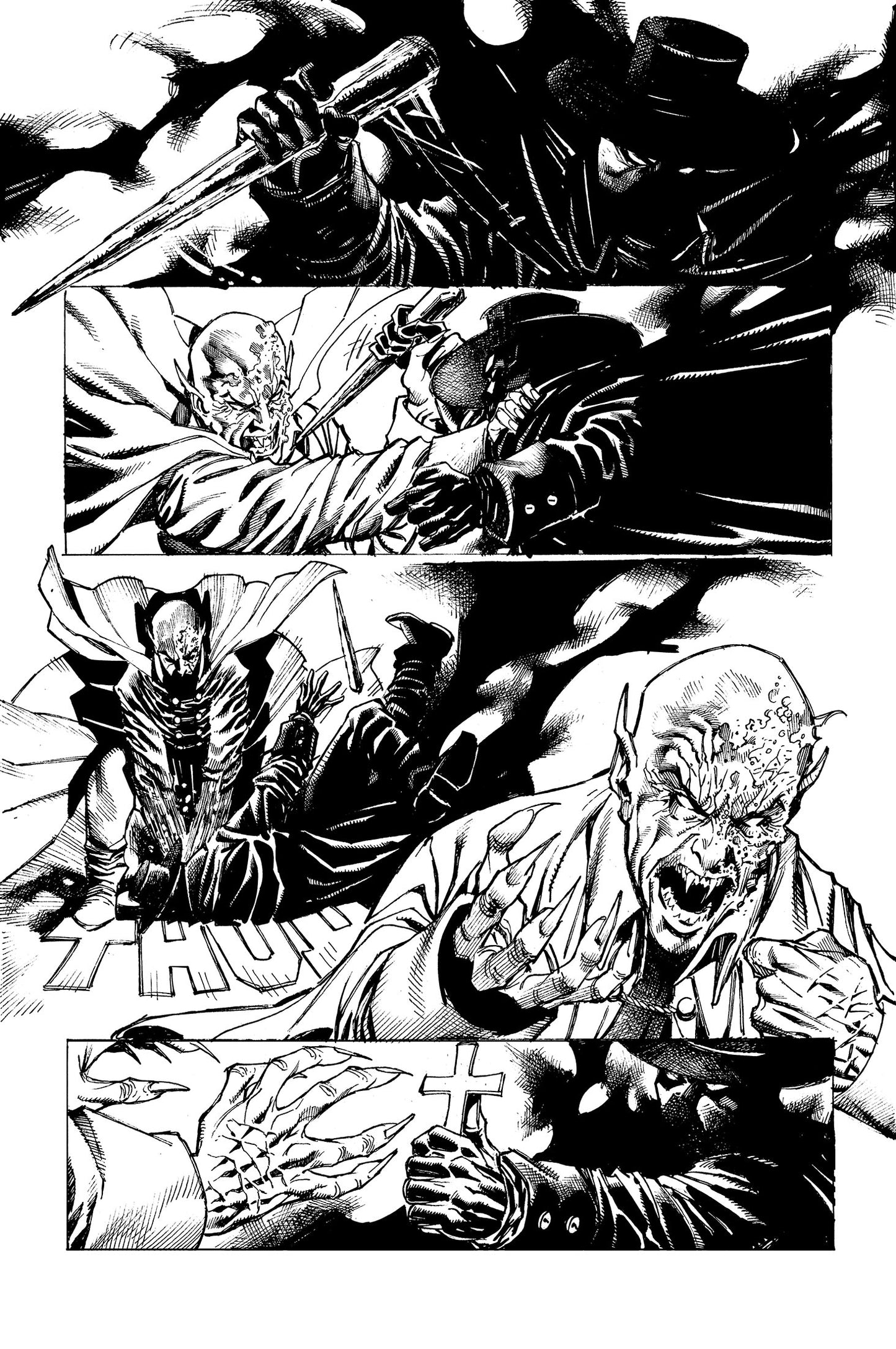 WRAITH OF GOD #2: BLOOD HUNTERS pg.28 original art